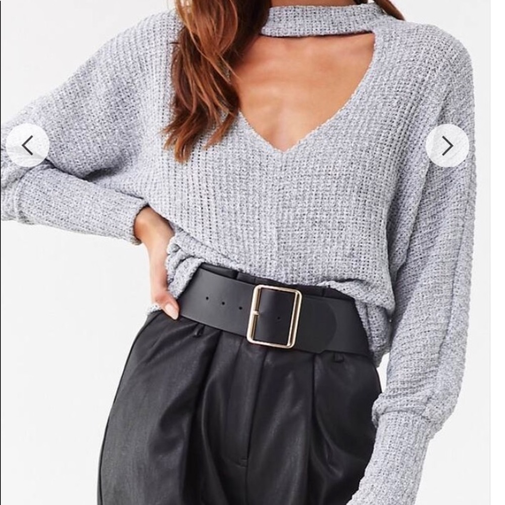 Open Knit Cutout Sweater